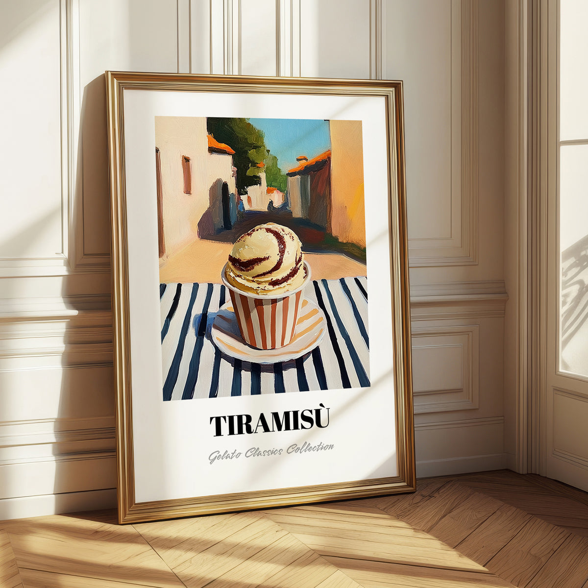 Gelato Tiramisu – Italian Urban Café Scene, Gelato Wall Painting