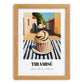 Gelato Tiramisu – Italian Urban Café Scene, Gelato Wall Painting, set in oak frame