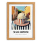 Gelato Mascarpone – Italian Street Café Scene, Gelato Still Life, set in oak frame