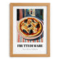 Pizza Frutti Di Mare – Italian Street Café Scene, Pizza Wall Decor, set in oak frame