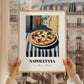 Pizza Napoletana – Italian Café on the Corner, Pizza Wall Print, styled in a charming Paris street view