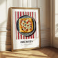 Focaccia – on Striped Tablecloth, Pizza Painting