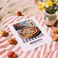 Pizza Siciliana – Italian Street Café Scene, Pizza Painting, unframed on coastal sand