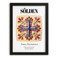 Sölden, Austria – Tourist Destination Poster, in sleek black frame