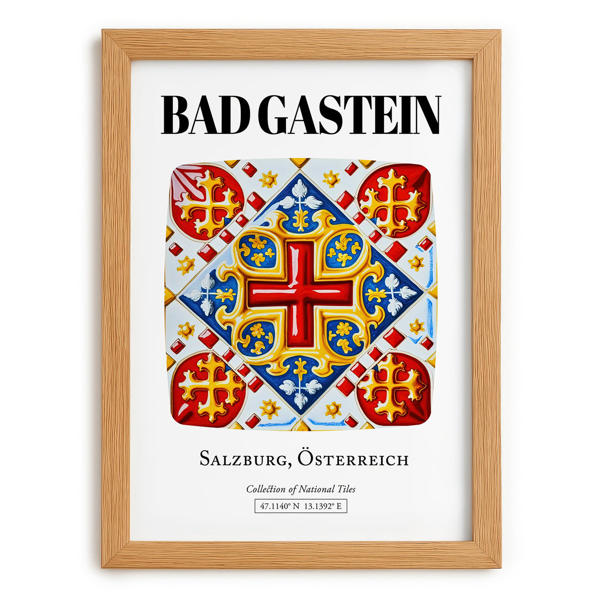 Bad Gastein, Austria – World Travel Art, set in oak frame