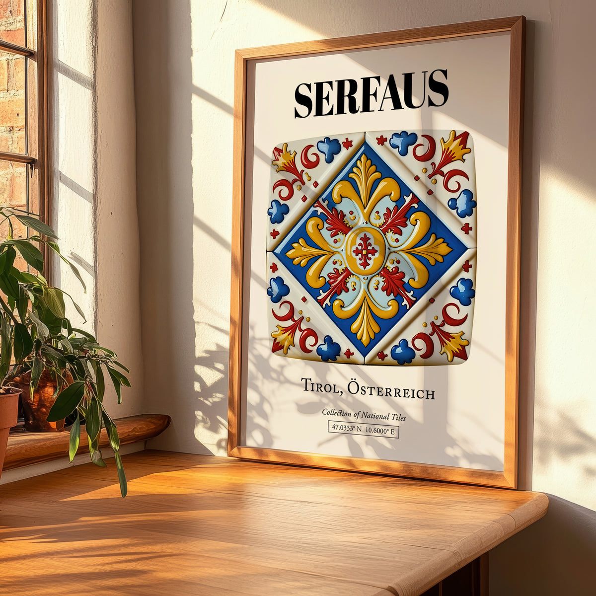 Serfaus, Austria – Global Cities Wall Print, clean layout with no caption