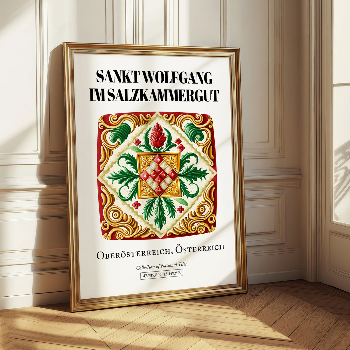 Sankt Wolfgang Im Salzkammergut, Austria – Historic Cities Art Print, styled in a charming Paris street view