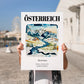Österreich, Austria – Travel Poster, no-text version framed in wood