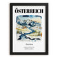 Österreich, Austria – Travel Poster, in sleek black frame