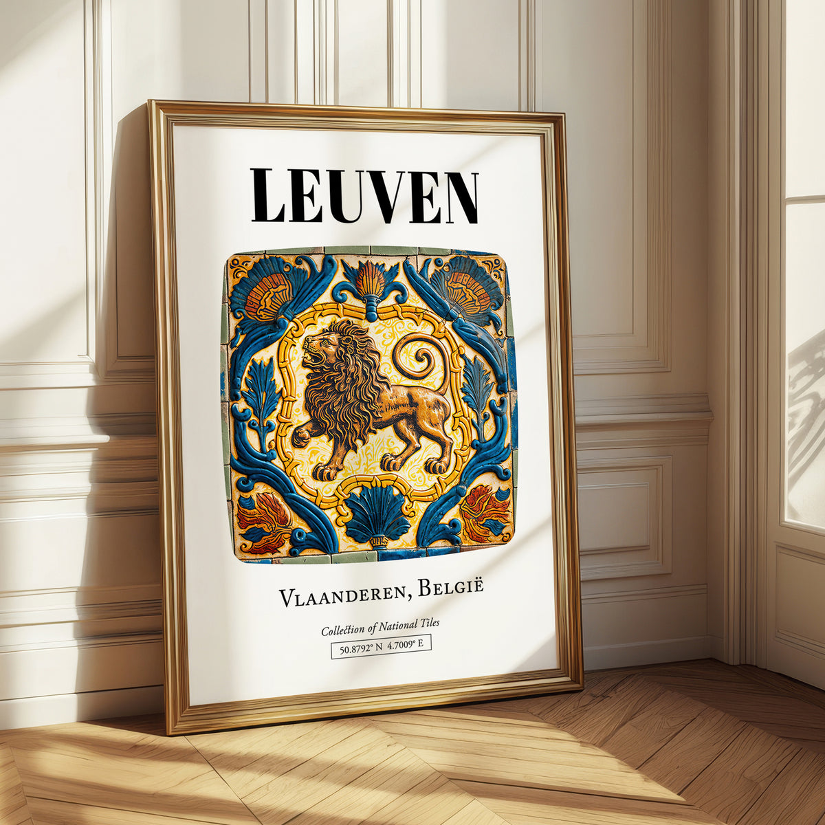 Leuven, Belgium – Travel Wall Art, styled in a charming Paris street view