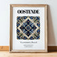 Ostend, Belgium – Travel Wall Decor, in wooden frame leaning on the floor