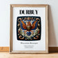 Durbuy, Belgium – Travel Poster, in wooden frame leaning on the floor