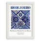 Rio de Janeiro, Brasil – Travel Wall Art, placed in minimal white frame