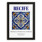 Recife, Brasil – Travel Destination Art, in sleek black frame