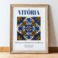Vitória, Brasil – Travel Wall Decor, in wooden frame leaning on the floor