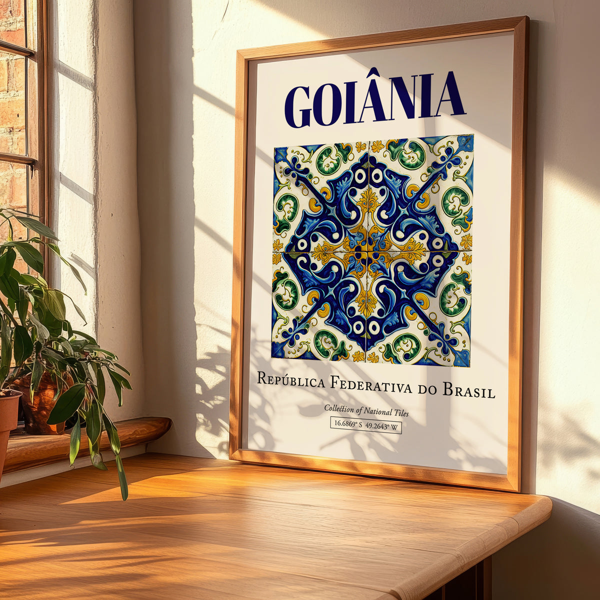 Goiânia, Brasil – Travel Wall Art, clean layout with no caption
