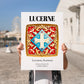 Lucerne, Switzerland – Historic Cities Art Print, no-text version framed in wood