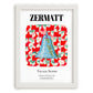 Zermatt, Switzerland – Country Culture Poster, placed in minimal white frame