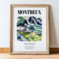 Montreux, Switzerland – Travel Wall Decor, in wooden frame leaning on the floor