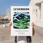 Lenzerheide, Switzerland – Travel Print, no-text version framed in wood