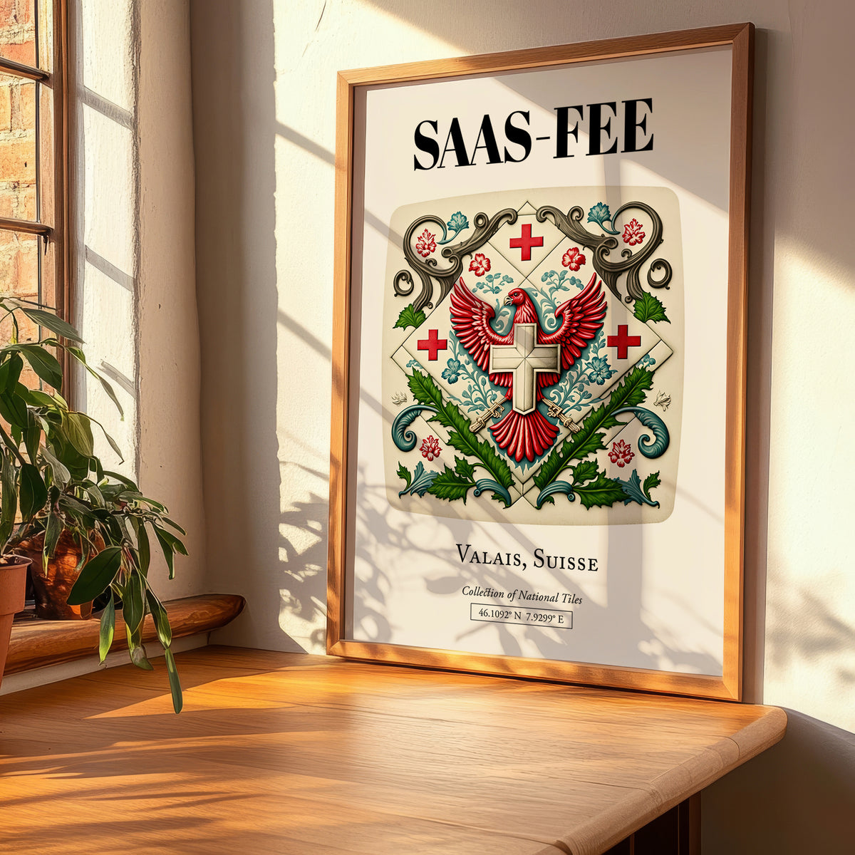 Saas-fee, Switzerland – Travel Print, clean layout with no caption