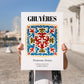 Gruyères, Switzerland – Travel Print, no-text version framed in wood