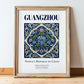 Guangzhou, China – Travel Poster, in wooden frame leaning on the floor