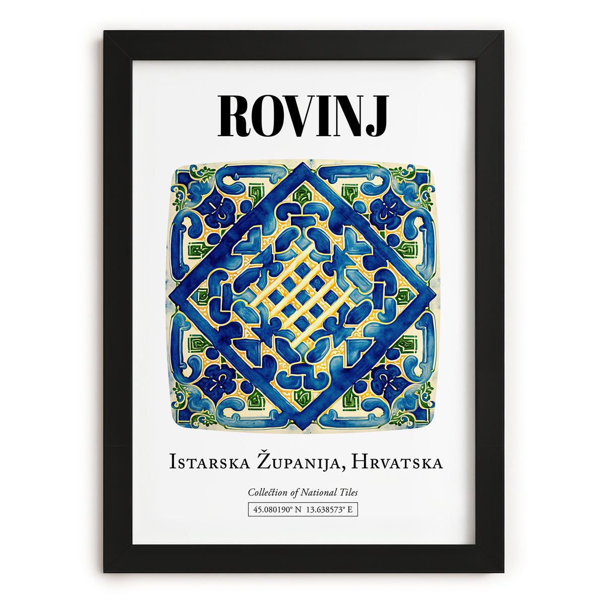 Rovinj, Croatia – Travel Wall Decor, in sleek black frame