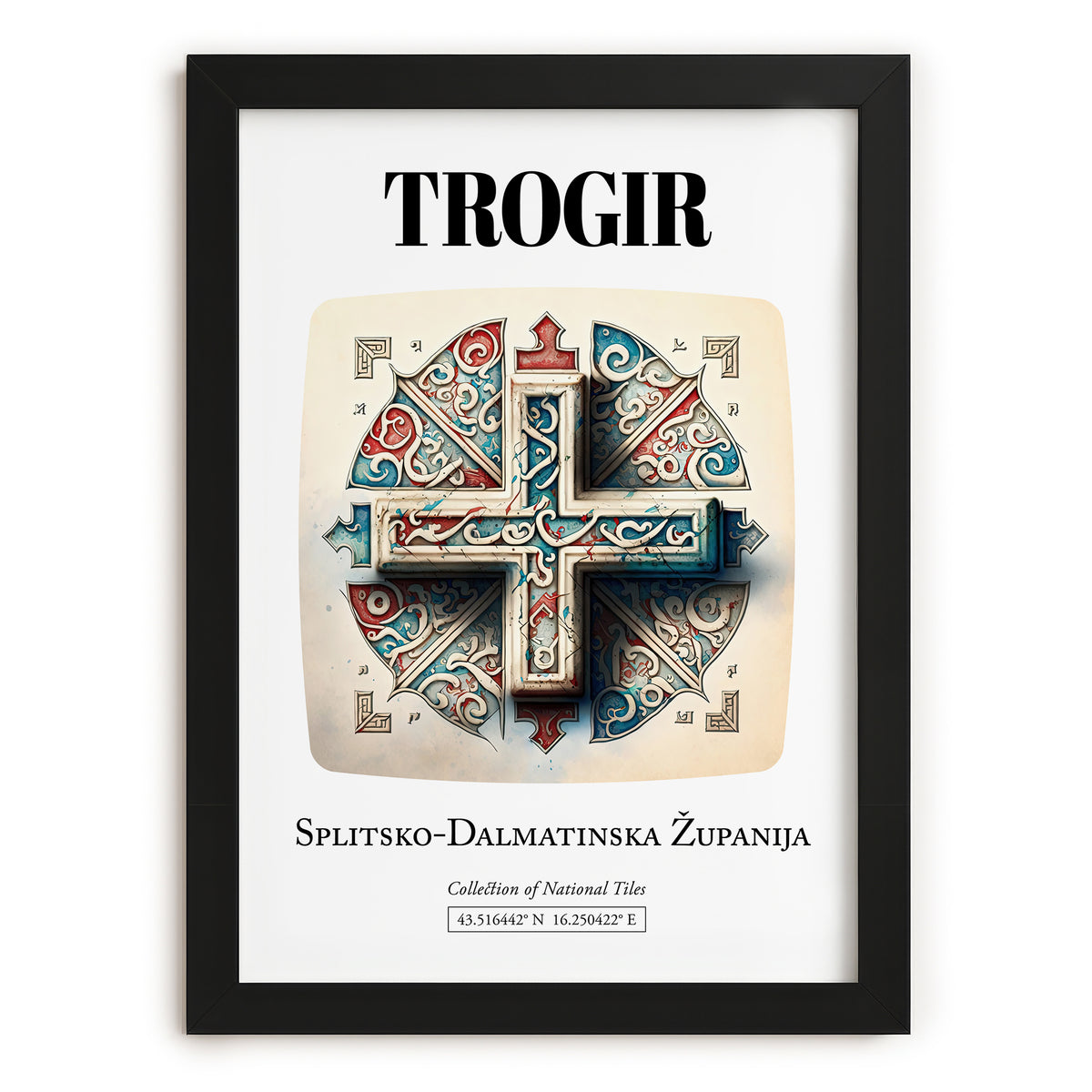 Trogir, Croatia – Travel Print, in sleek black frame