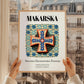 Makarska, Croatia – Retro Travel Poster