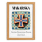 Makarska, Croatia – Retro Travel Poster, set in oak frame