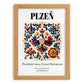 Plzeň, Czech Republic – Travel Print, set in oak frame