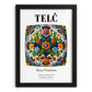 Telč, Czech Republic – Illustrated Travel Poster, in sleek black frame