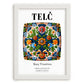 Telč, Czech Republic – Illustrated Travel Poster, placed in minimal white frame