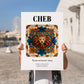Cheb, Czech Republic – Travel Print, no-text version framed in wood