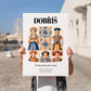 Dobříš, Czech Republic – Travel Print, no-text version framed in wood