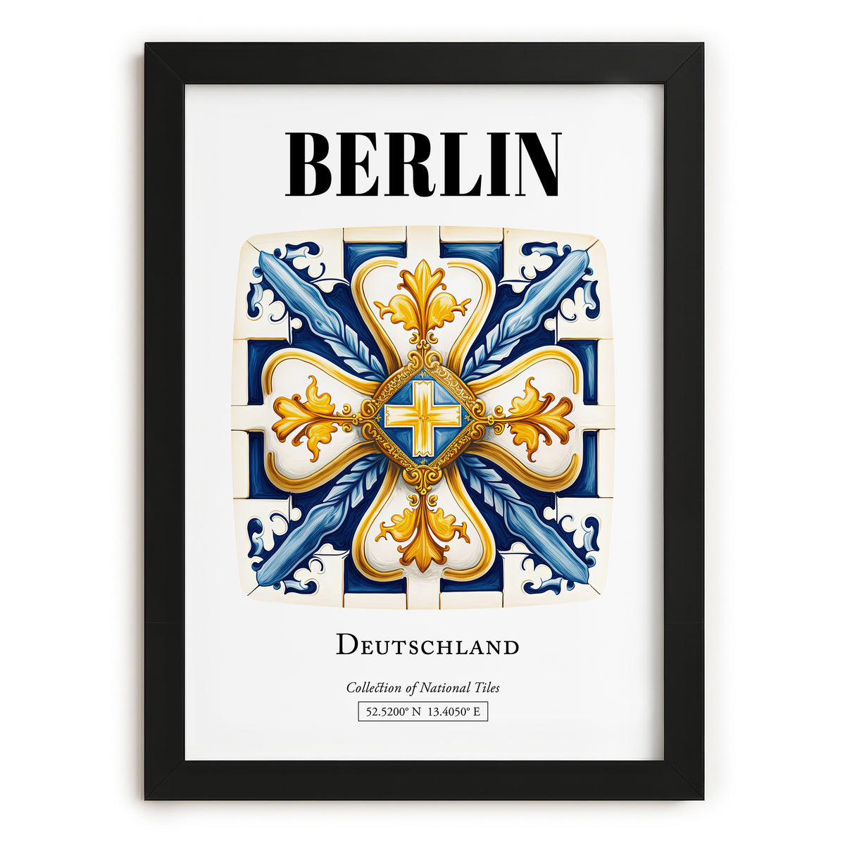 Berlin, Germany – Travel Wall Decor, in sleek black frame