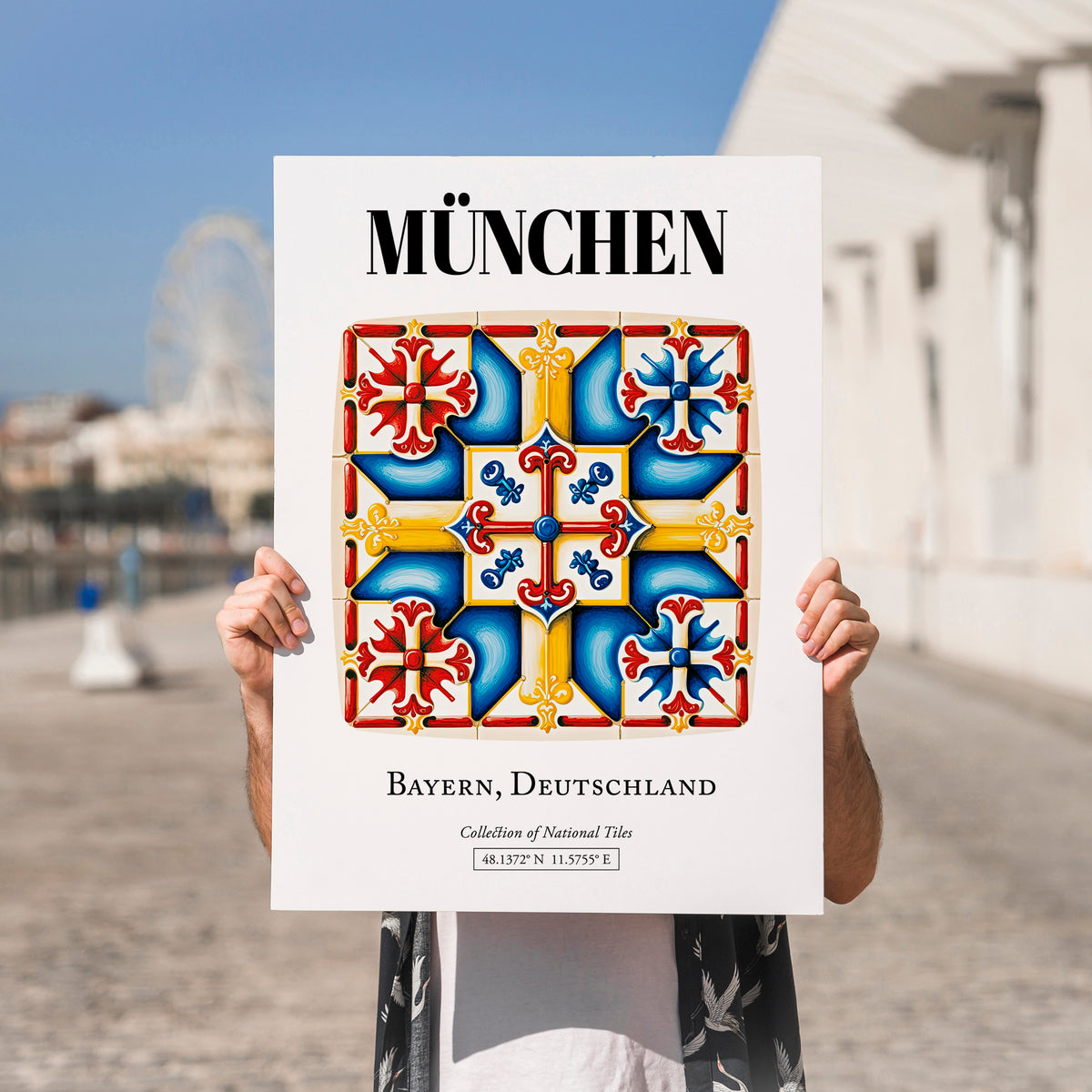 München, Germany – Travel Memories Wall Print, no-text version framed in wood