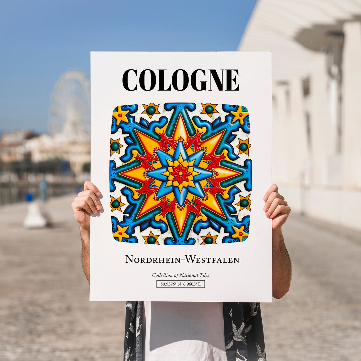 Cologne, Germany – Travel Wall Decor, no-text version framed in wood