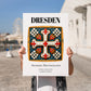 Dresden, Germany – Travel Poster, no-text version framed in wood