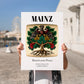 Mainz, Germany – Historic Cities Art Print, no-text version framed in wood