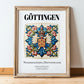 Göttingen, Germany – Travel Wall Decor, in wooden frame leaning on the floor