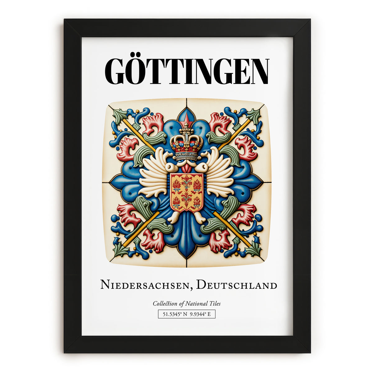 Göttingen, Germany – Travel Wall Decor, in sleek black frame