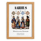 Aarhus, Denmark – Minimalist Travel Print, set in oak frame
