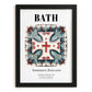 Bath, England – Travel Wall Decor, in sleek black frame