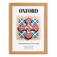 Oxford, England – Travel Poster, set in oak frame