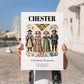 Chester, England – Cityscape Wall Art, no-text version framed in wood