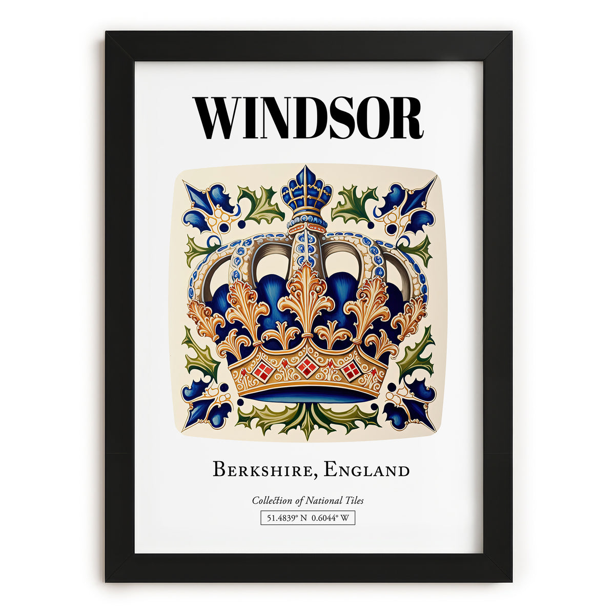Windsor, England – Country Culture Poster, in sleek black frame