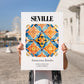 Seville, Spain – Travel Poster, no-text version framed in wood