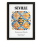 Seville, Spain – Travel Poster, in sleek black frame